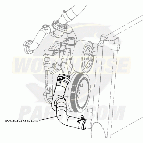 W0009606 - Radiator Outlet Hose (lower)